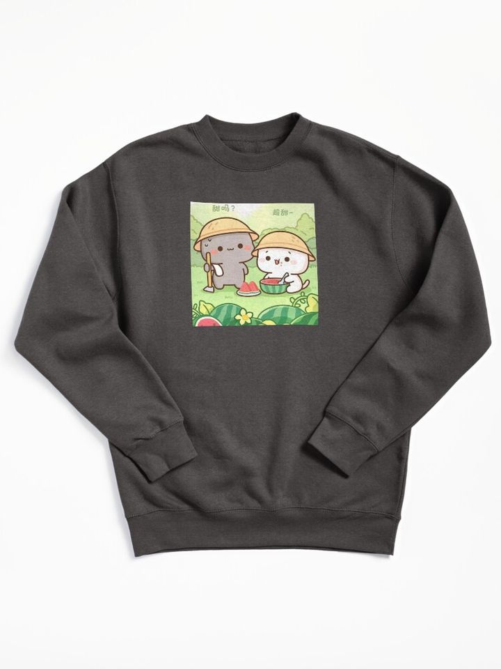 Bubu And Dudu Go Picnic Eat Watermelon Pullover Sweatshirt
