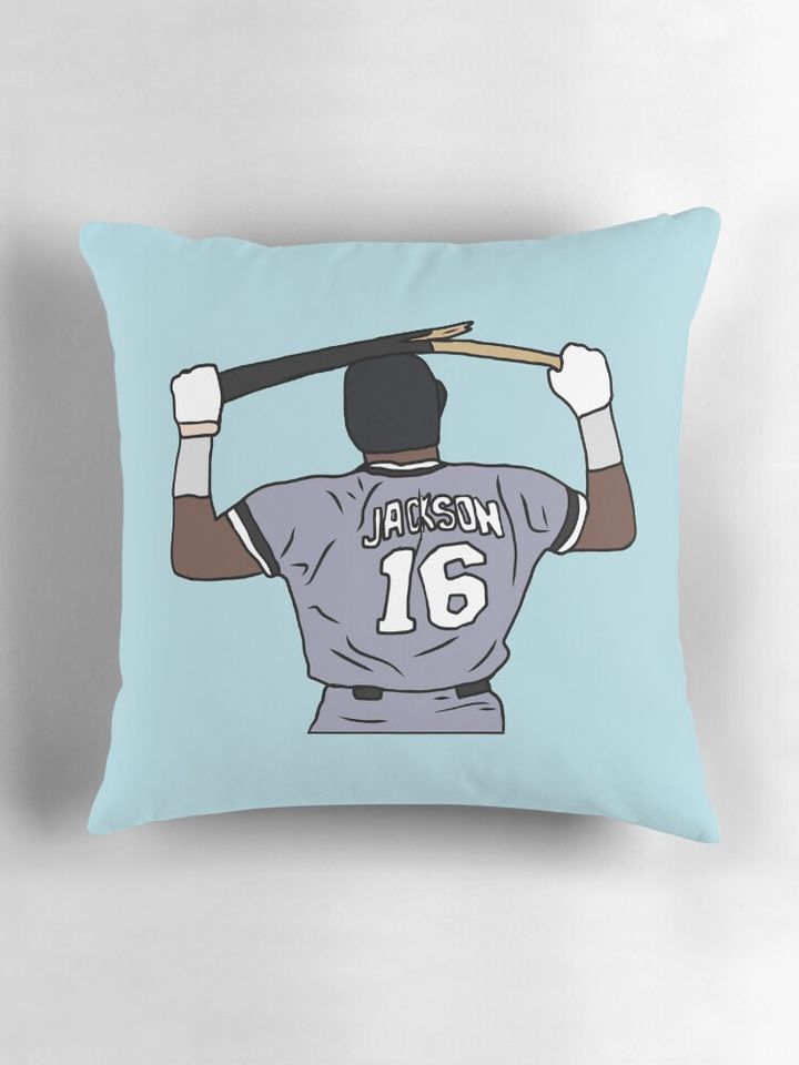 Bo Jackson Breaking A Bat Pillow