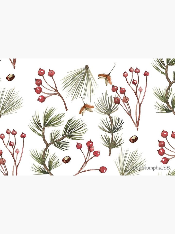  Botanicals Chistmas Feeling Bath Mat
