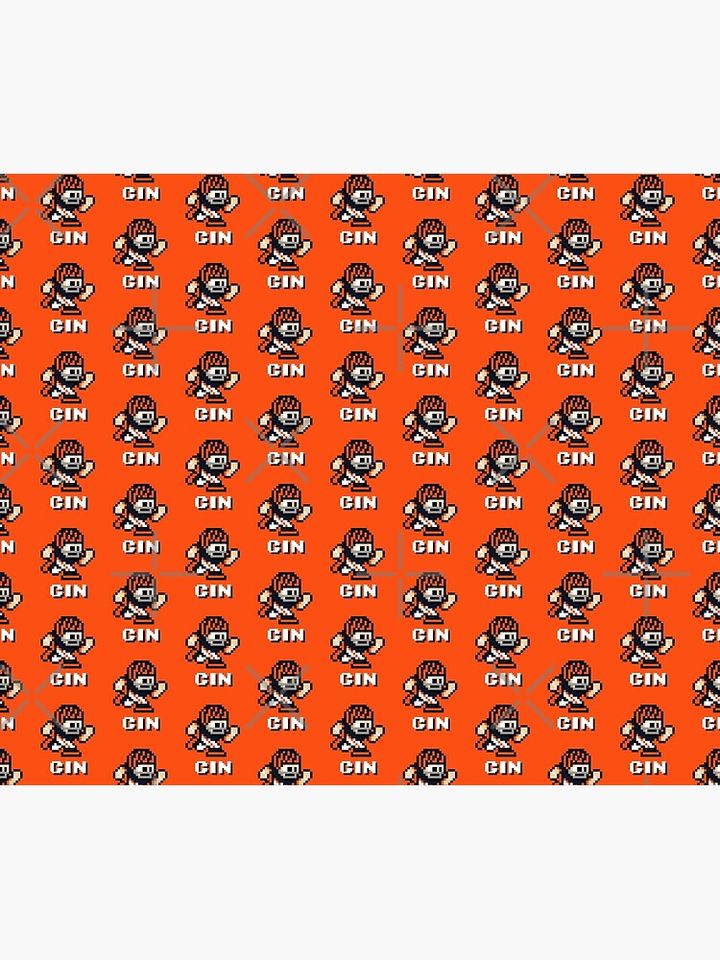 Cincinnati Bengals (Tecmo Super Bowl Football Player) Throw Blanket