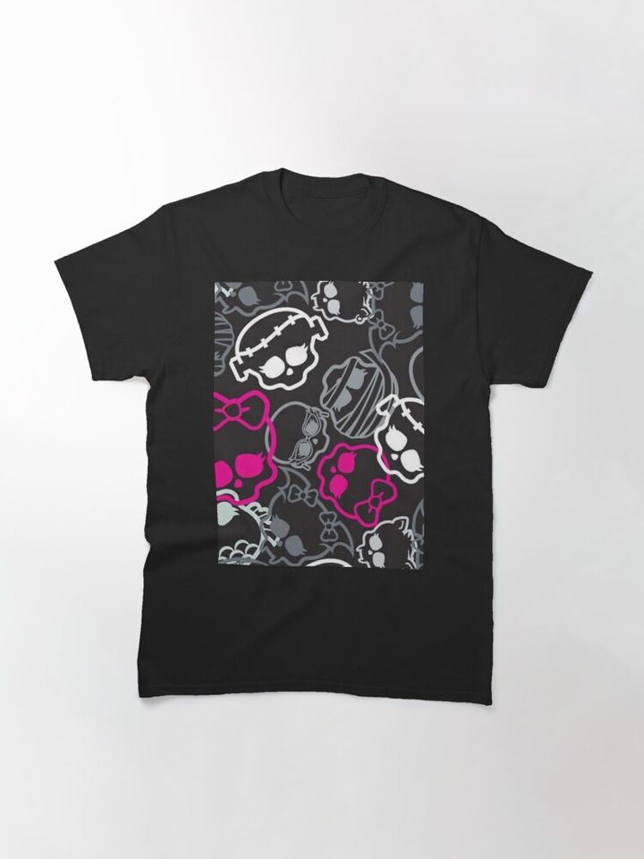 Colorful Skulls T-Shirt – Stylish Casual Streetwear Graphic Tee with Pattern Design