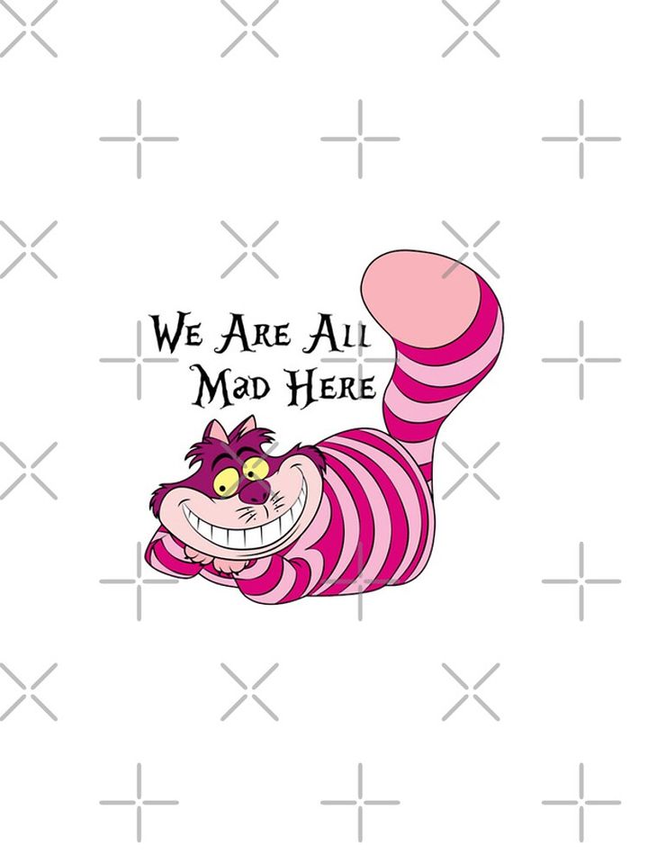 The Cheshire Cat We're all mad here iPhone Case