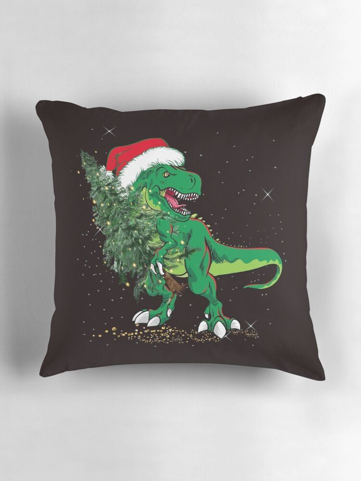 Merry Dinomas Pillow