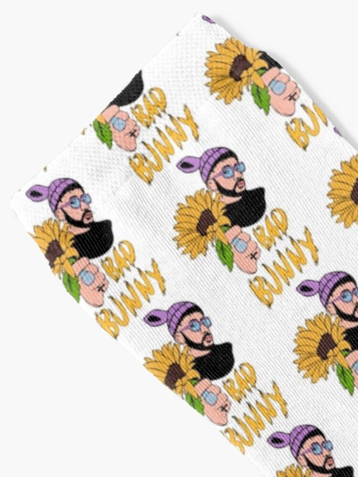 Bad Bunny Dodgers , Bad Bunny sunflower    Socks