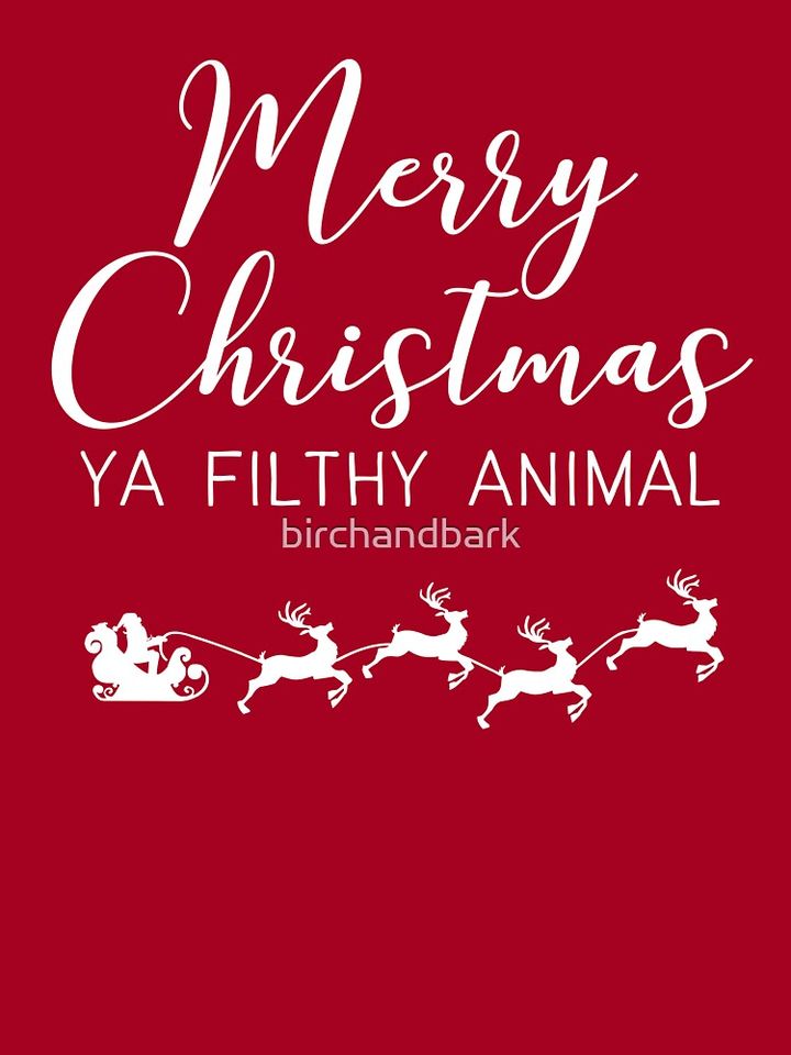 Merry Christmas ya filthy animal Baby One-Piece