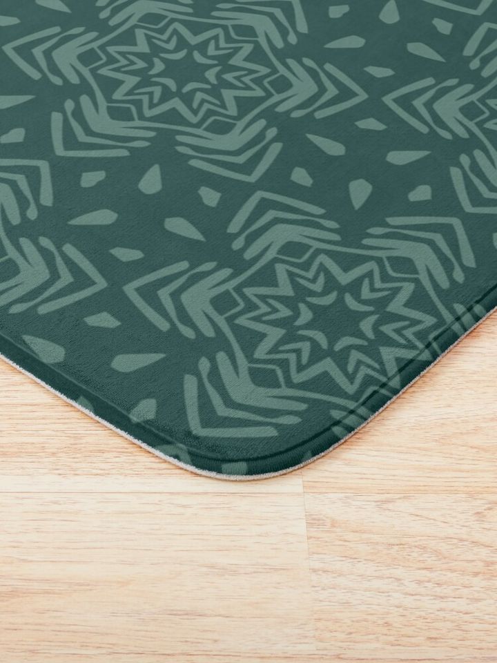 Winter Wonderland - Forest & Dark Evergreen Bath Mat