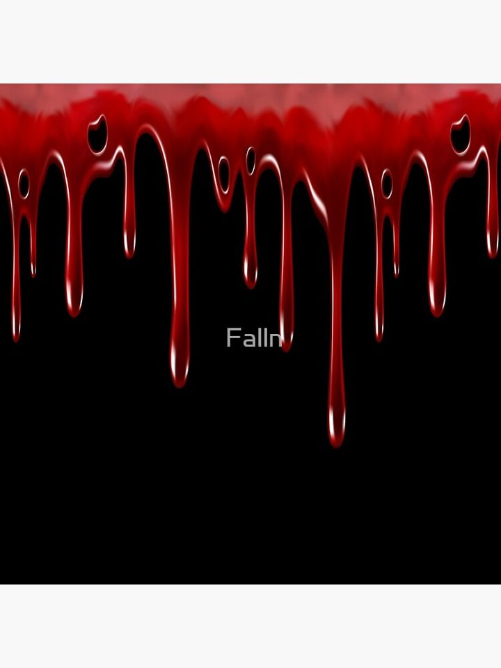 Blood Dripping Black Pillow