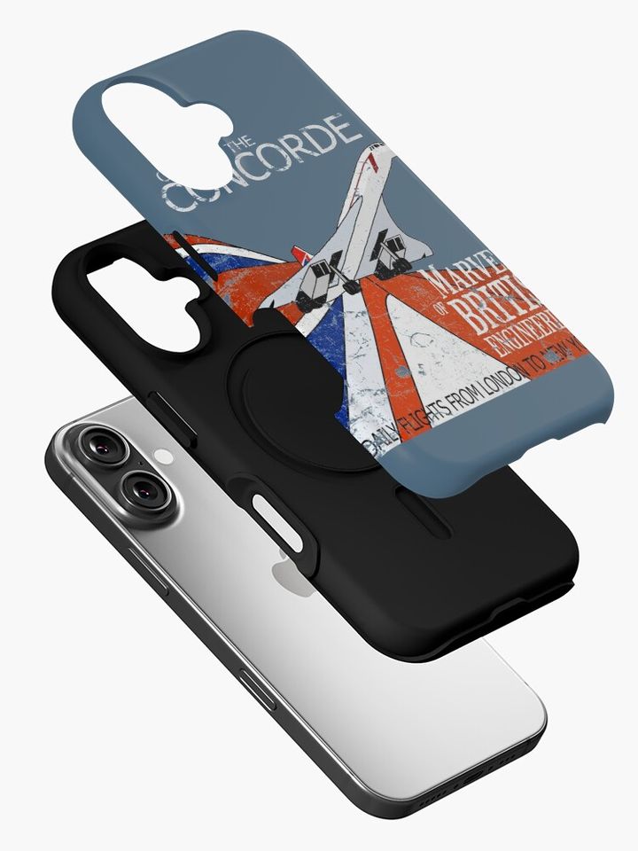 Come Fly The Concorde | Marvel of British Engineering Vintage Poster Design iPhone Case