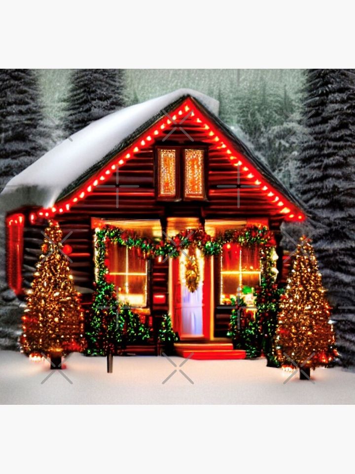 Christmas Cabin Vibes  Art Print
