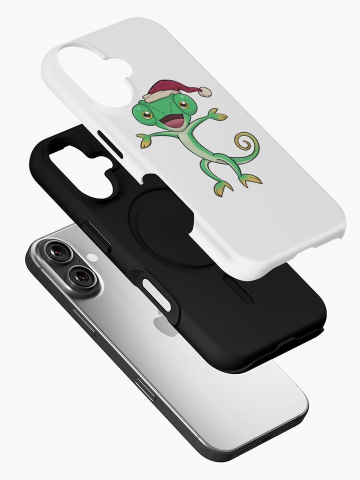Chameleon Santa | Christmas Reptile iPhone Case