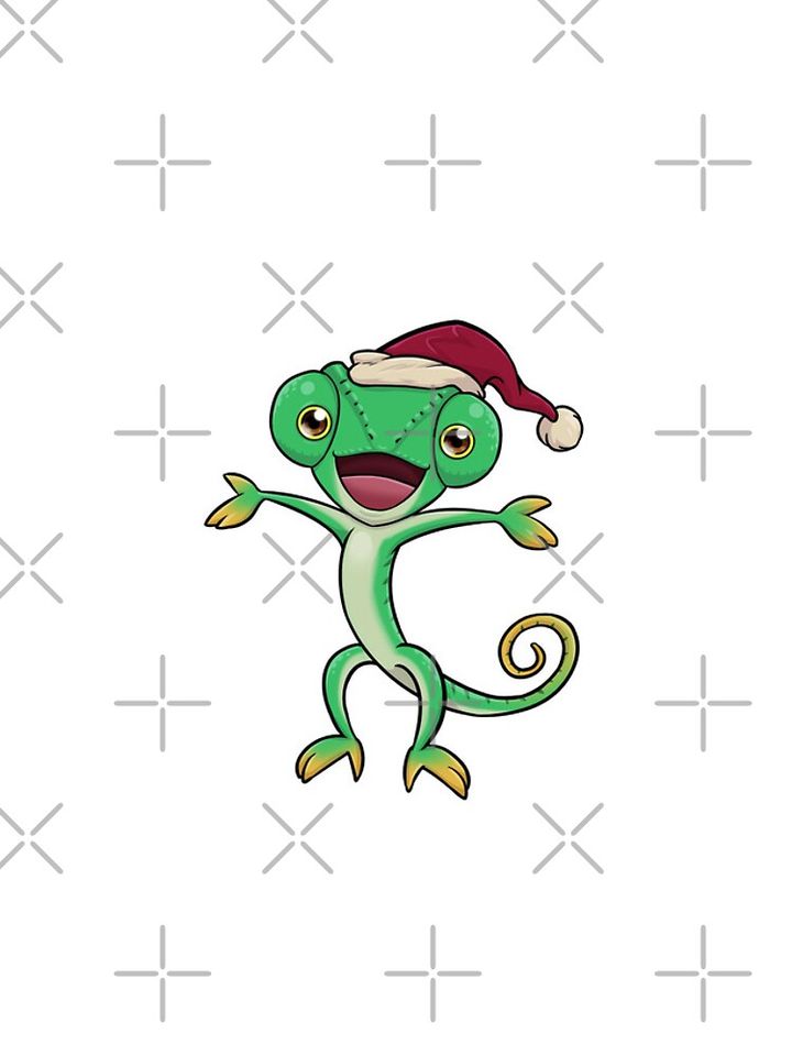 Chameleon Santa | Christmas Reptile iPhone Case
