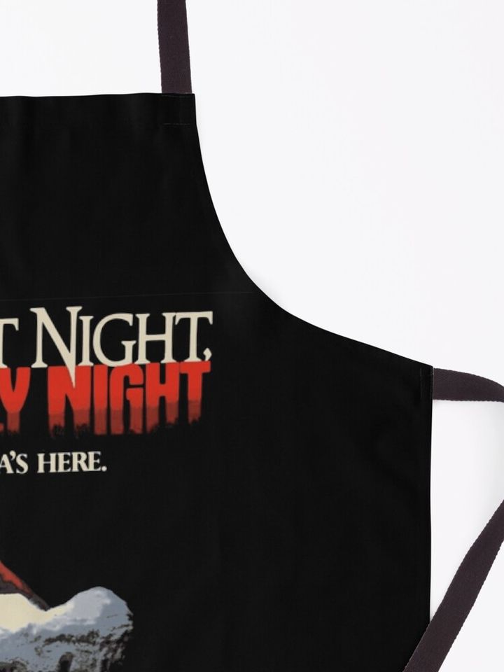 Silent Night, Deadly Night for black garments Apron
