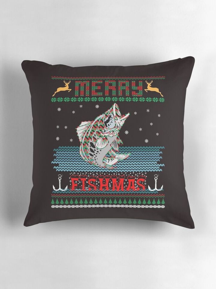 Merry Fishmas Pillow