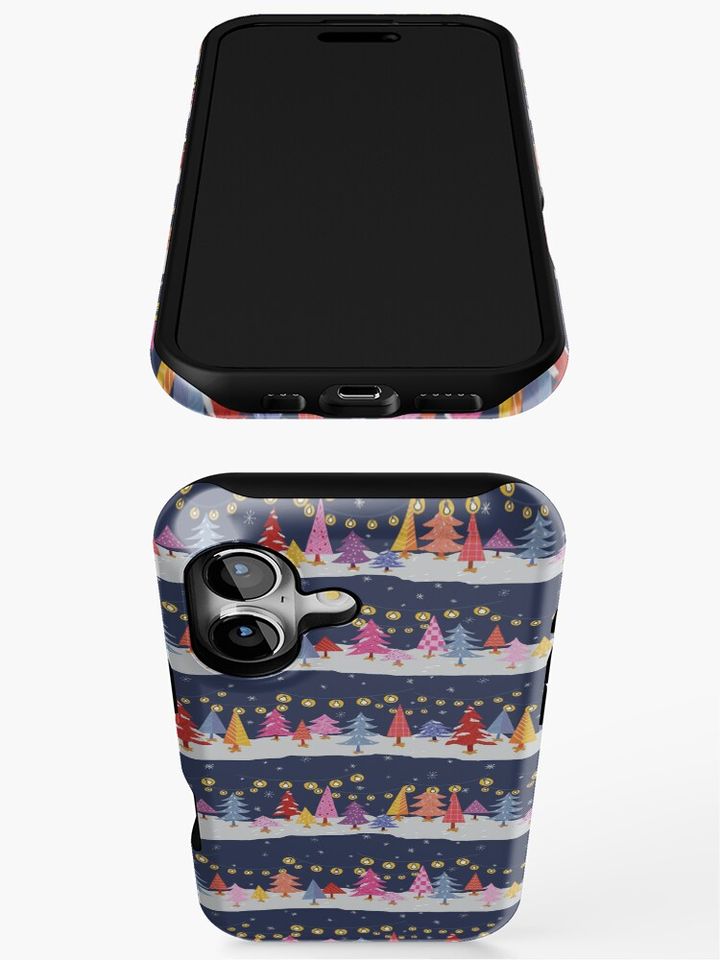 A Very Charlie Brown Christmas Colorful Trees iPhone Case