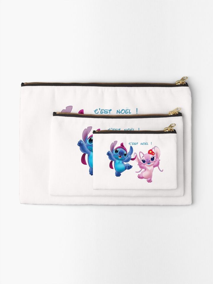 Disney Stitch Merry Christmas Makeup Bag