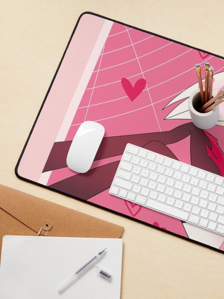 Angel Dust Hazbin Hotel Desk Mat, Hazbin Hotel Decor