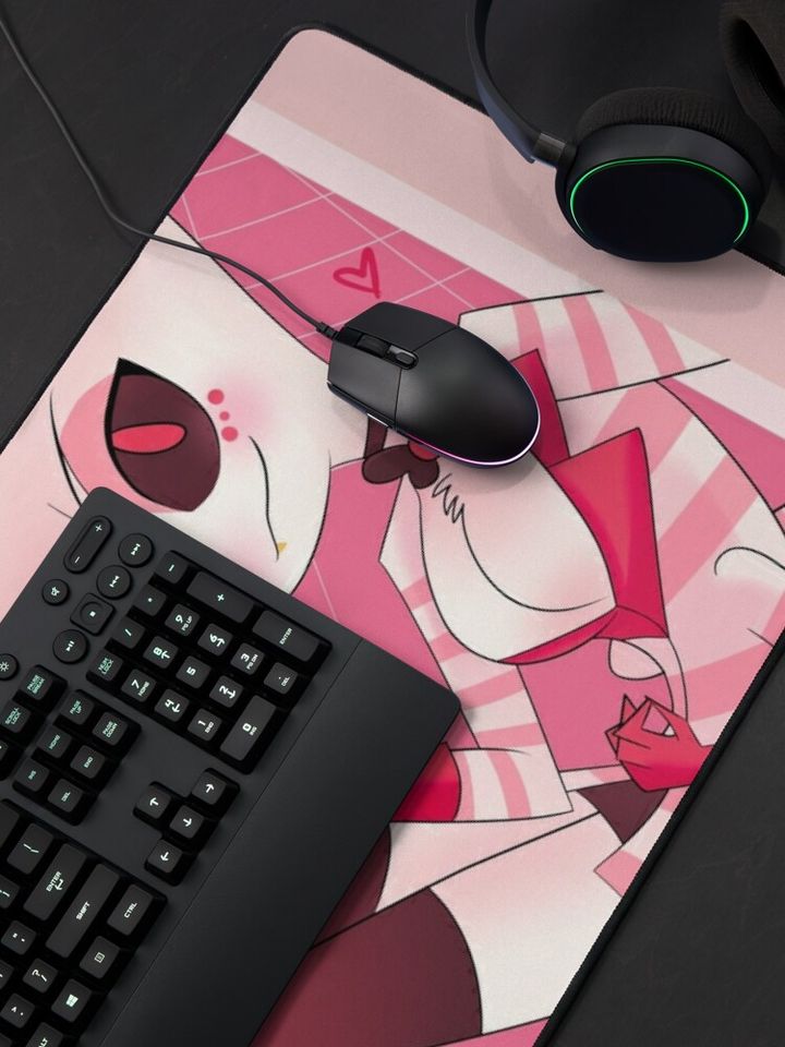 Angel Dust Hazbin Hotel Desk Mat, Hazbin Hotel Decor