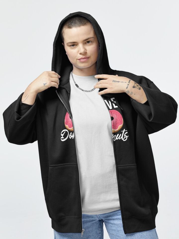 Love Donuts Unisex Zipped Hoodie