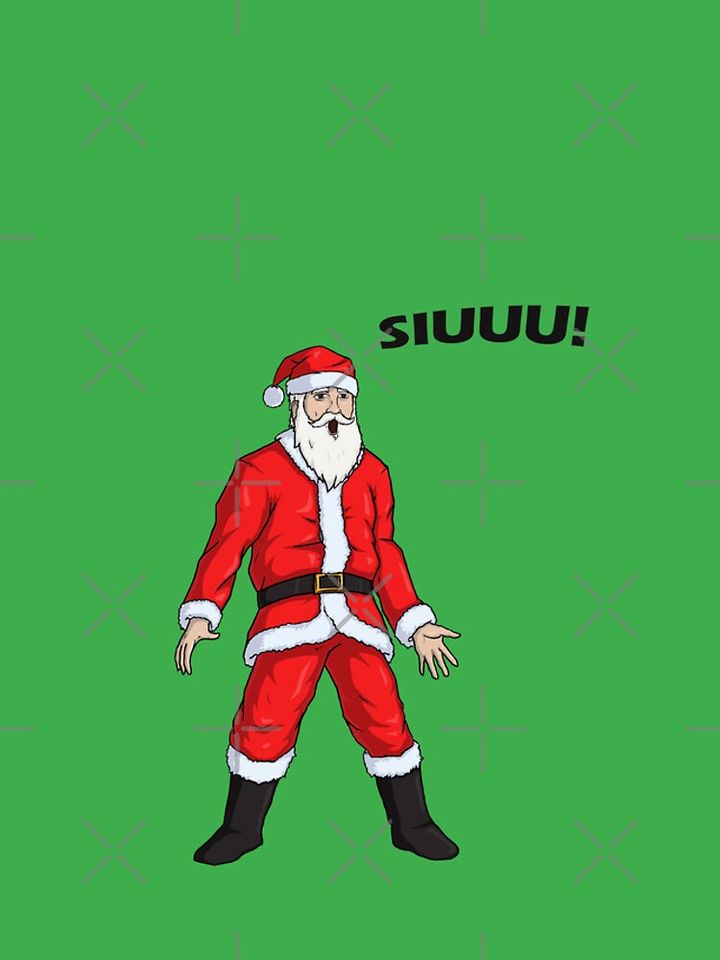 Santa Cristiano SIUUU / CR7 celebration iPhone Case