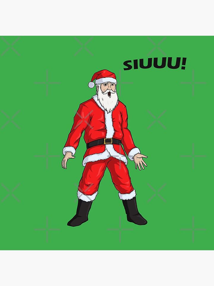 Santa Cristiano SIUUU / CR7 celebration Pillow