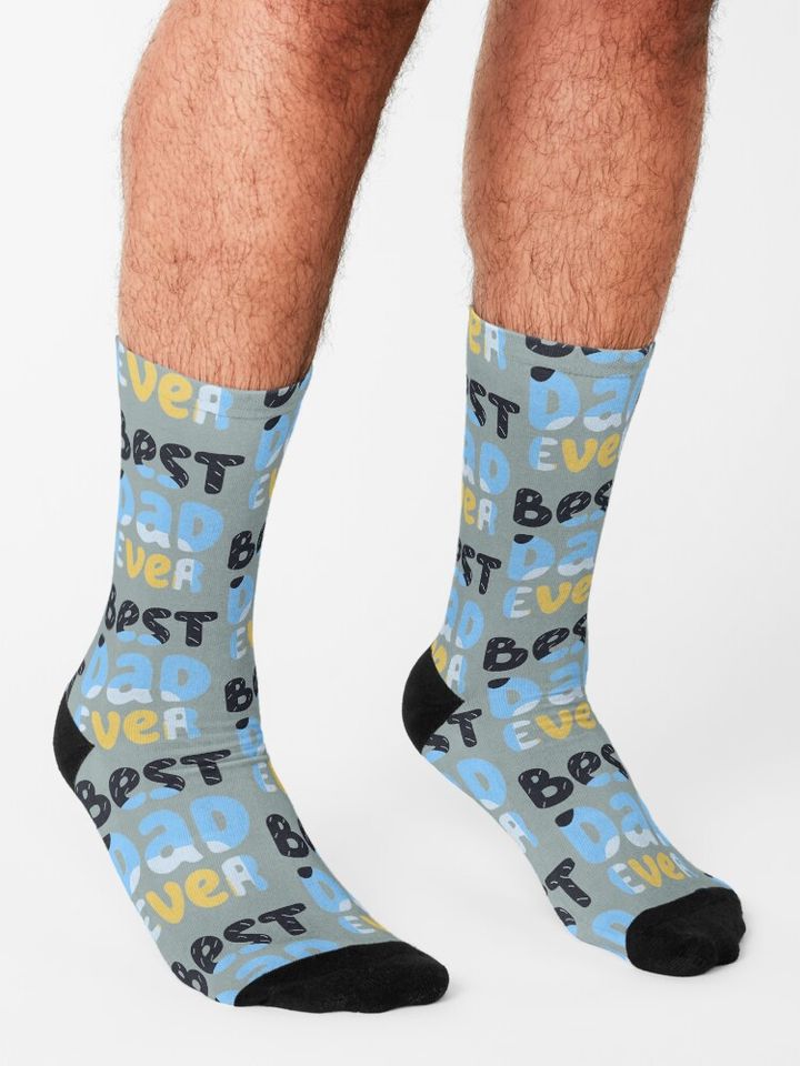 Best Dad Ever Bandit BlueyDad Socks