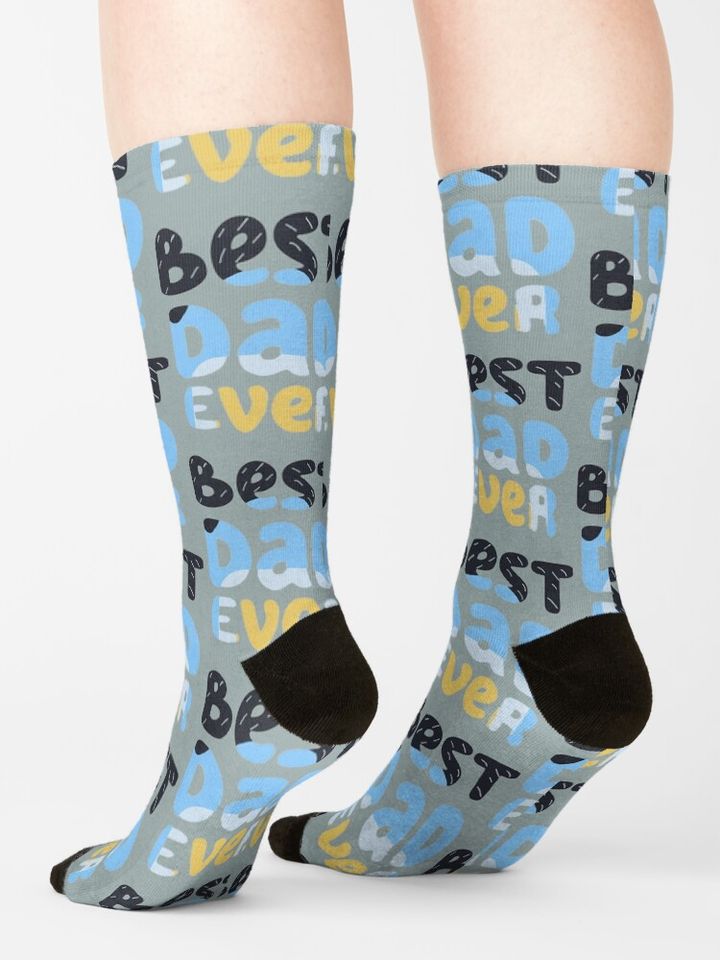 Best Dad Ever Bandit BlueyDad Socks