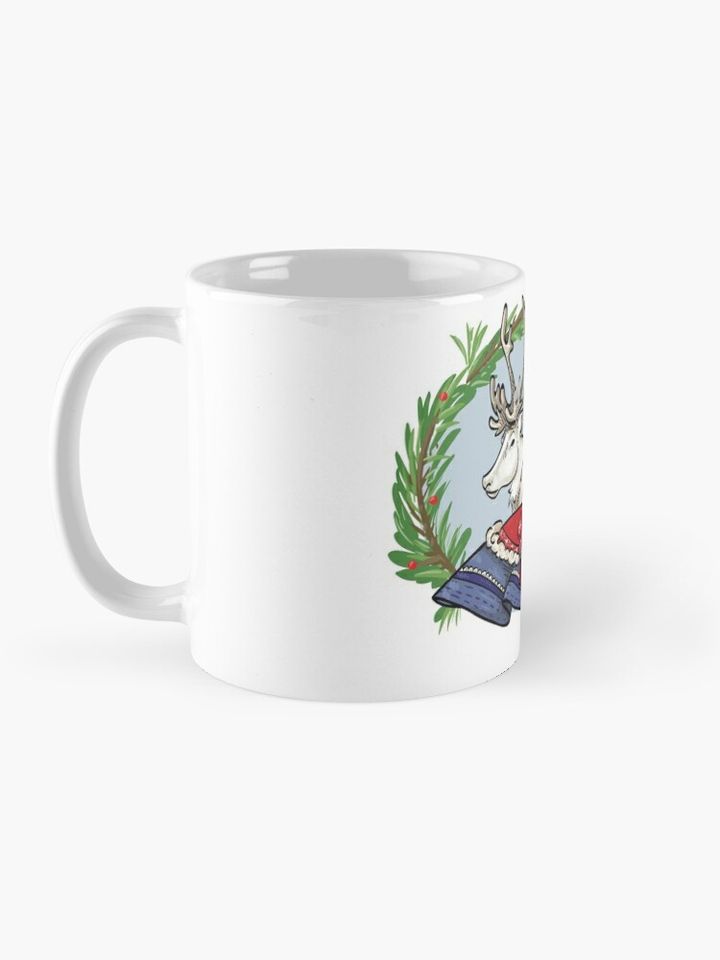 Caribou Snuggle Coffee Mug, Animal Mug