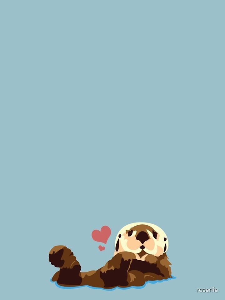 Sea Otter with Hearts iPhone Case