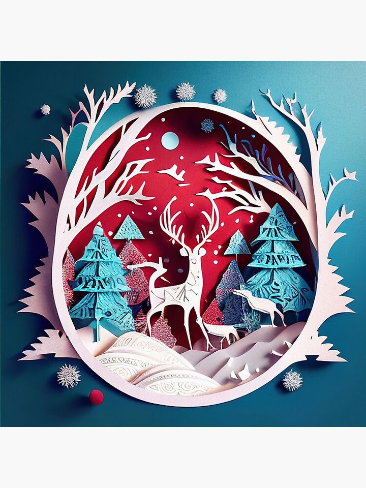 Christmas with paper Pillow