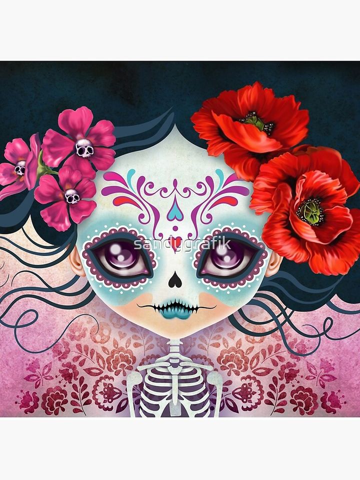 Amelia Calavera - Sugar Skull Pillow