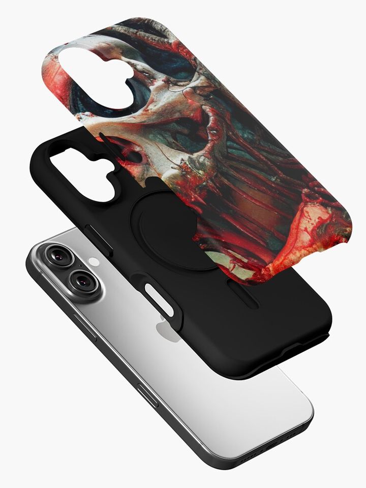 halloween horror print iPhone Case