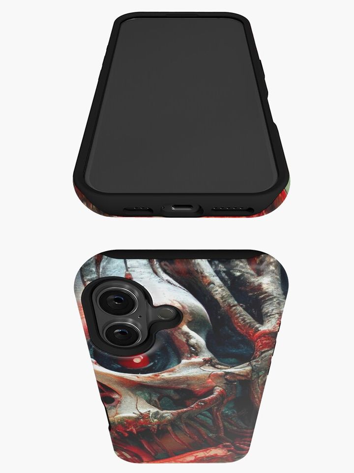 halloween horror print iPhone Case