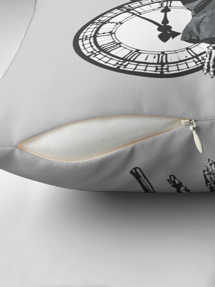 banksy grim reaper clock Pillow