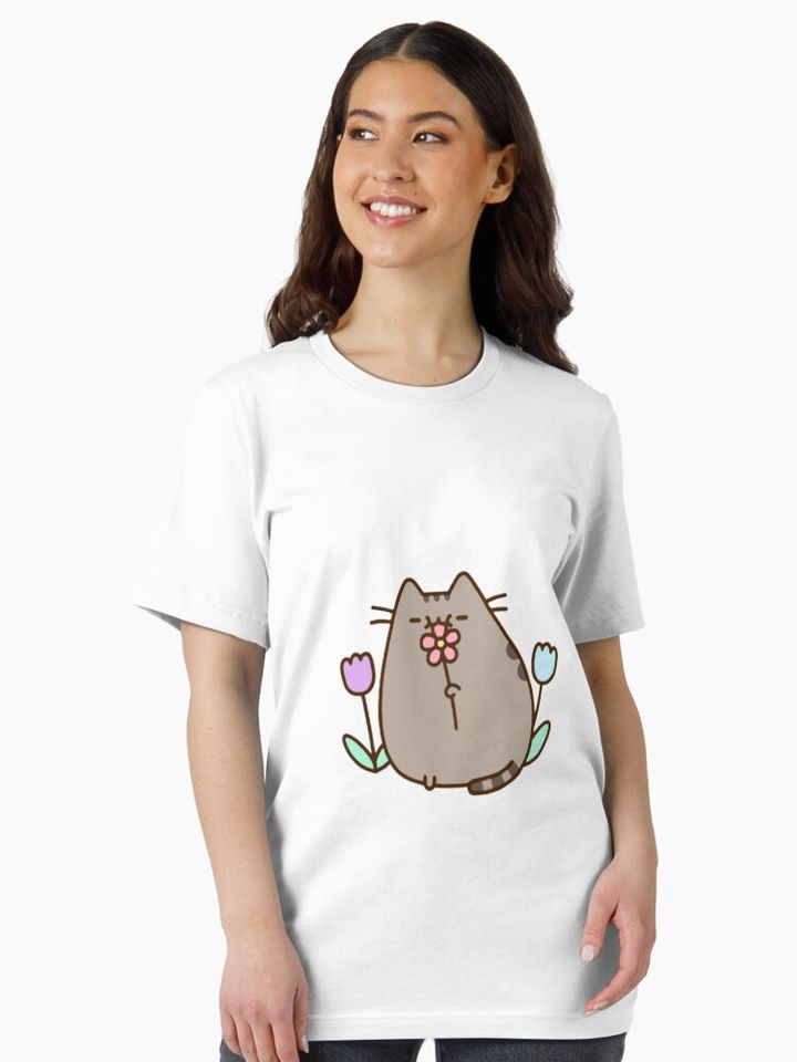 Cute Cat with Flowers Essential T-Shirt