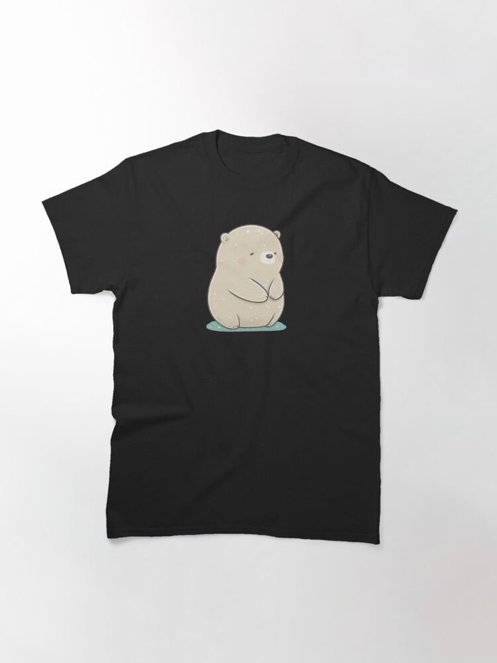 Chubby Sleepy Polar Bear full of Little Stars Classic T-Shirt