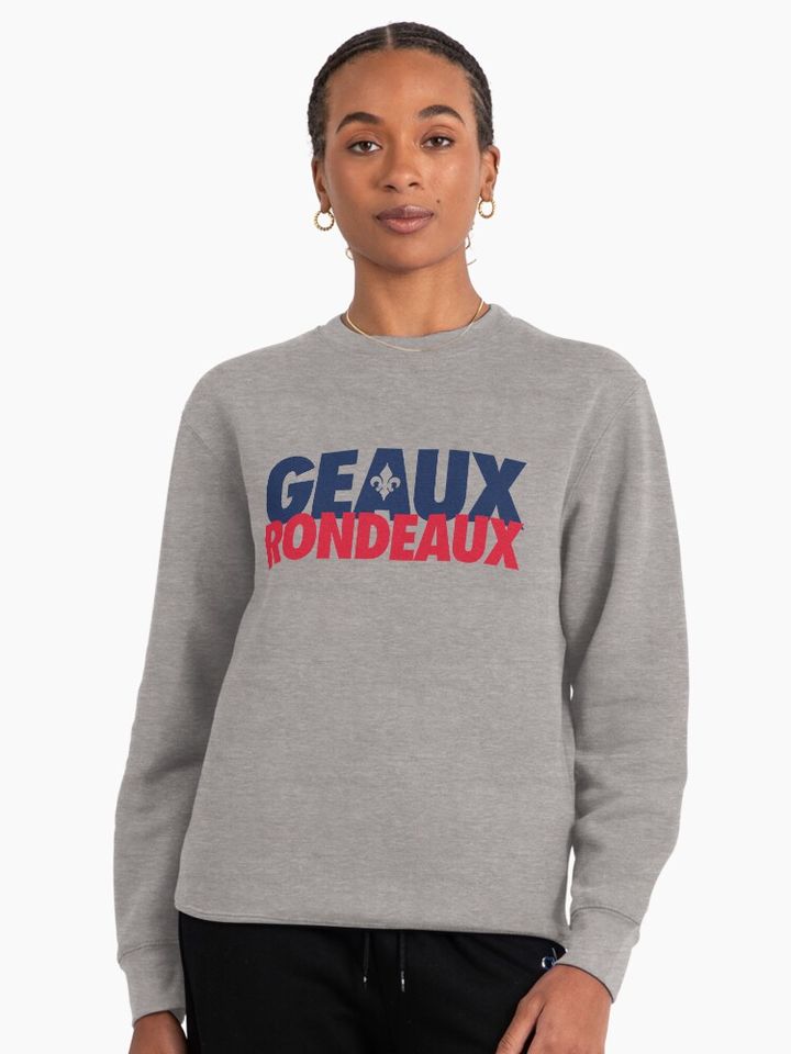 Geaux Rondeaux (Blue/Red) Pullover Sweatshirt