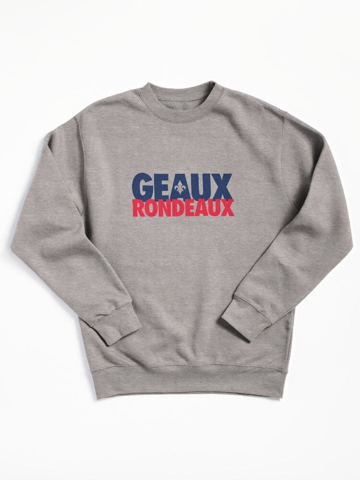 Geaux Rondeaux (Blue/Red) Pullover Sweatshirt