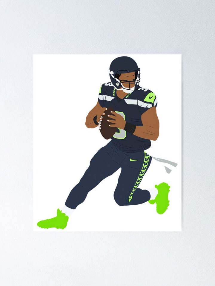 Seattle Seahawks Russell Poster - Premium Matte Vertical Artwork