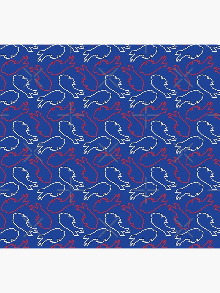 Bills Pattern, Blue Background Socks