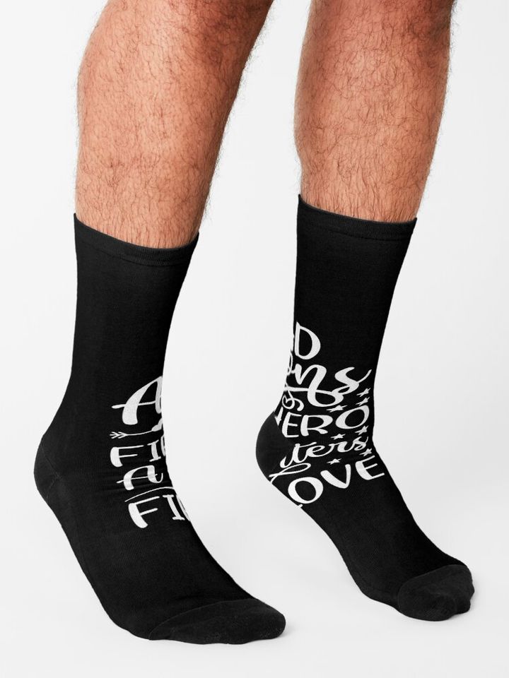 Dad a son's first hero a daughters first love Socks