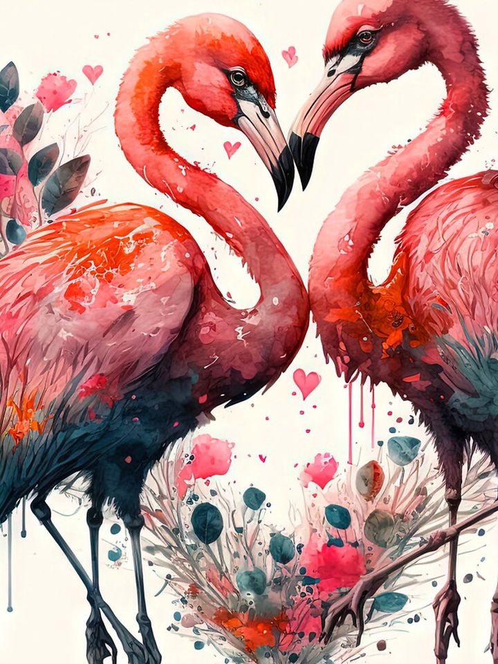 Flamingo Valentine iPhone Case
