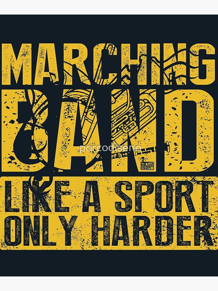 Funny Marching Band Like a Sport Only Harder Music Premium Matte Vertical Poster