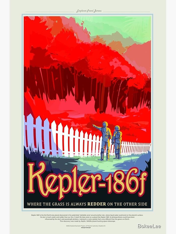 Kepler 186f, Travel Poster Premium Matte Vertical Poster
