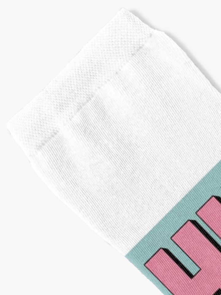 Minimalist Huntrix Portrait - Pastel Soft K-pop Wall Art Socks
