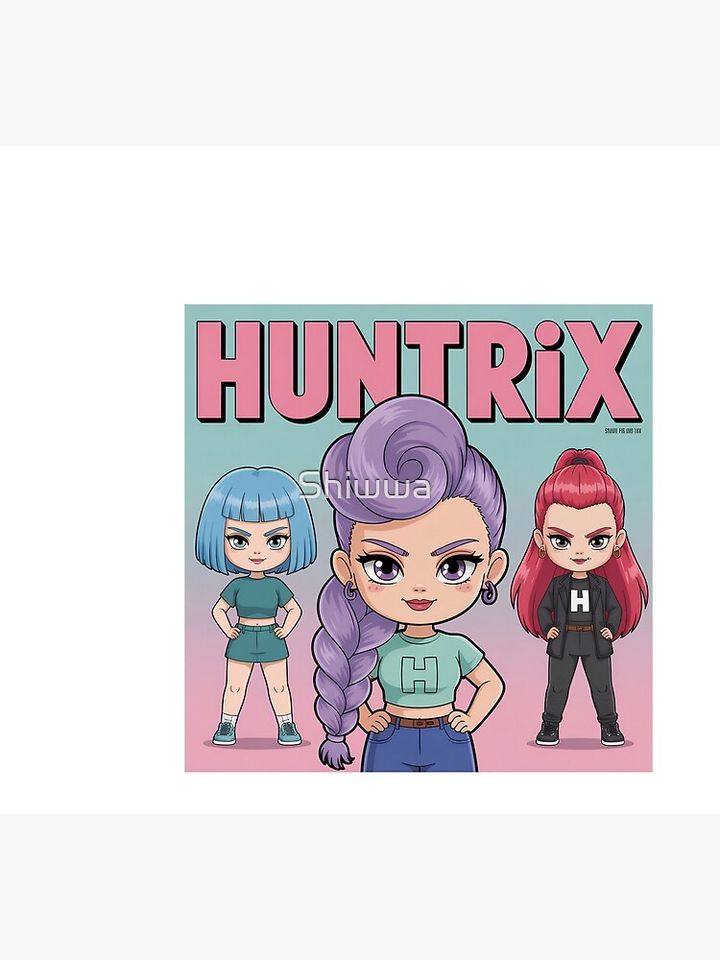 Minimalist Huntrix Portrait - Pastel Soft K-pop Wall Art Socks