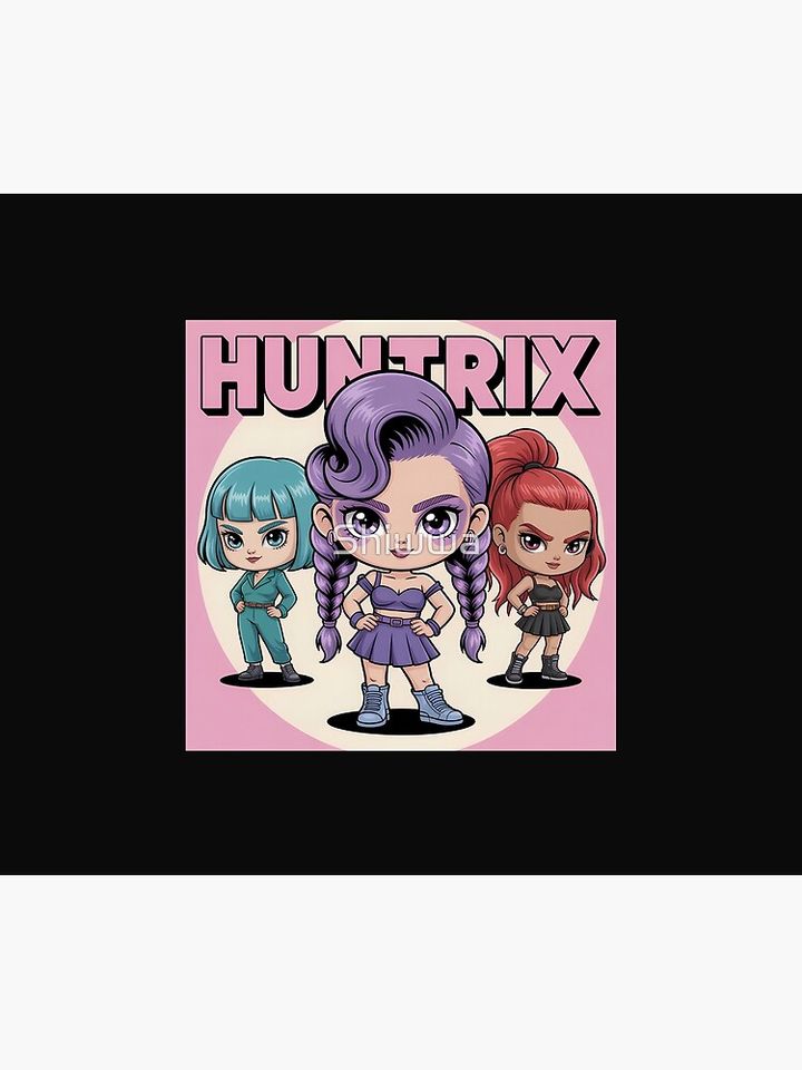 Minimalist Huntrix Portrait - Pastel Soft K-pop Wall Art Fleece Blanket, Gift For Fan