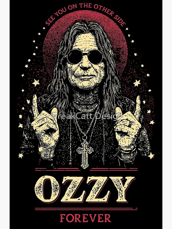 Ozzy Osbourne Black T-shirt Poster