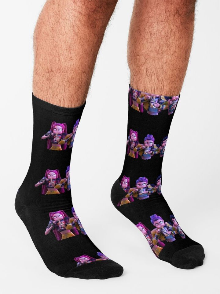 Ramen Kpop Huntrix Socks, Gift For Fan