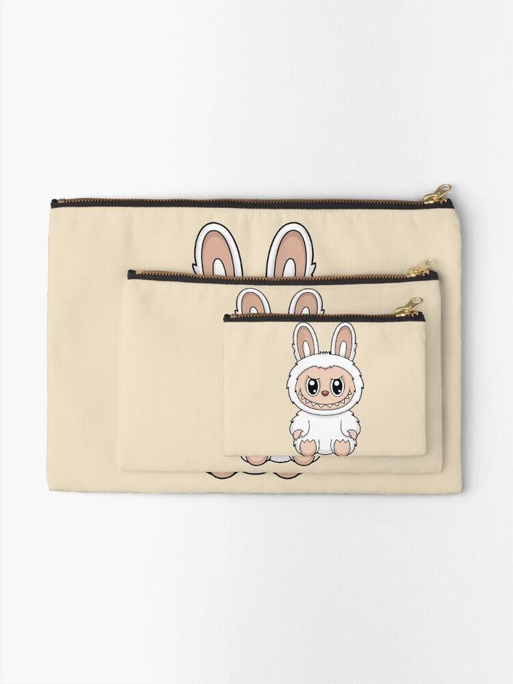 Cute Labubu Zipper Pouch, Cute Bags Gift, Gift for Fan