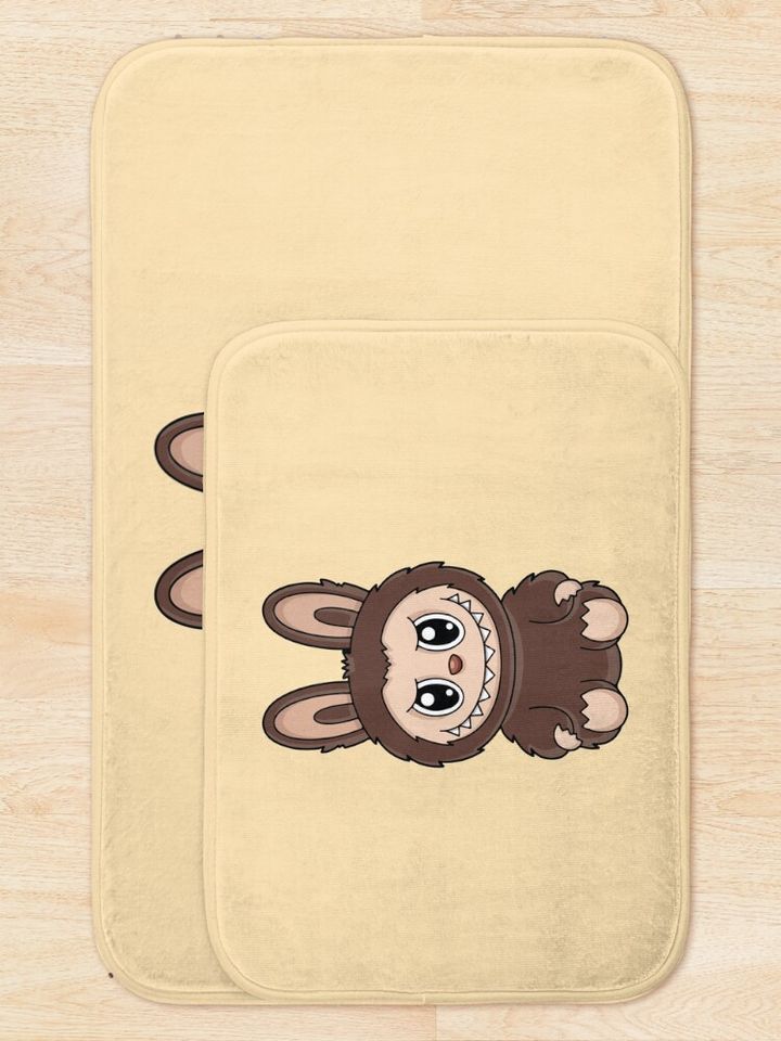 Cute Labubu Bath Mat, For Bathroom, For Kitchen